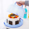 Hangrow Cake Box, Round Cake Stand with Lid and Handle, Good Sealing Cake Carrier for Any 6-8 Inch Cake Storing (Blue)