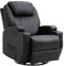 HOMCOM Massagesessel Elektrisch Relaxsessel Fernsehsessel Massagefunktion 5 Massage-Modi Liegefunktion Kunstleder Holz Metall Schaumstoff Schwarz 84 x 92 x 109 cm