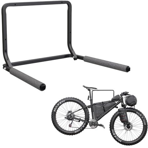 QLS Wand Fahrradhalter Klappbar Stahl bis 40 kg für 2 Fahrräder Schaumstoff Wandmontage (Schwarz)