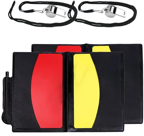 SHILIUZHI Football Referee Kit Accessories, Red Yellow