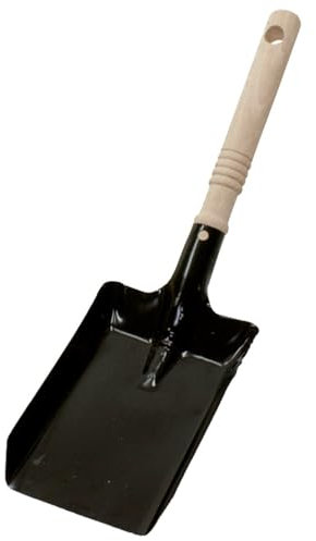 Dönges Kohlenschaufel aus Metall (Kohleschaufel Schaufel Ascheschaufel Rußschaufel Kohlenschippe Tenderschaufel Zentralheizungsschaufel) Farbe: schwarz/Länge: < 35 cm