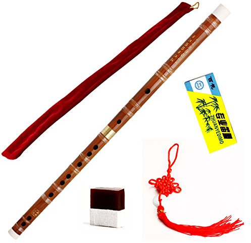 Traditional Handmade Chinese Musical Instrument Bamboo Flute Dizi in D Key 1 Pcs