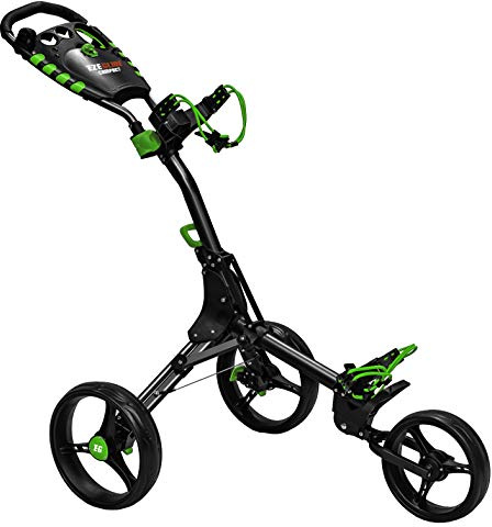 EZE GLIDE Compact+ 3 Wheel Golf Trolley -Charcoal/Lime Trolley,