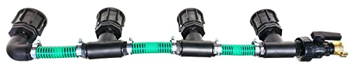 FN-Technik Regentonnenverbinder Tankverbinder 4-Fach 1 1/4' - IBC Adapter DN 50 Pumpenanschluss