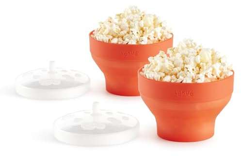 Lékué Mini-Popcorn-Set für Mikrowelle, Silikon, 2 Stück