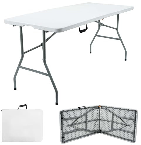Denny International® Trestle Table Indoor Outdoor Garden Catering Heavy Duty Folding Table for Picnic Party Dinner (5ft)