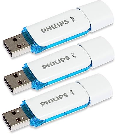 Philips Memoria USB de 16 GB, Paquete de 3 Unidades