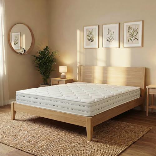 Materasso in Memory Foam, Altezza 24 cm Reali,Rivestimento in Aloe Vera Antibatterico, Spedito Sottovuoto Arrotolato, 100% Made in Italy (160 x 190 Cm Matrimoniale)