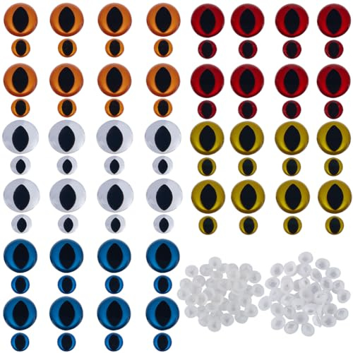 GORGECRAFT 80 Pieza de 10 Estilos de Ojos de Muñeca de Plástico de 10/18mm Ojos de Seguridad para Manualidades de Colores con Arandelas para Peluche de Peluche Ganchillo Oso Muñeca Manualidades