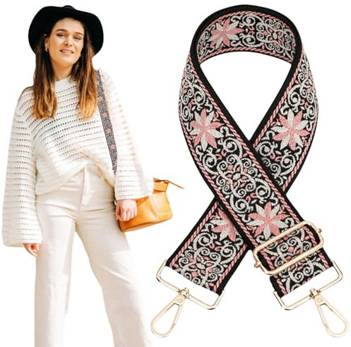 Traziewell Schultergurt Für Taschen Taschenband Breit 5cm Taschengurte zum Wechseln Gurt für Handtasche Taschenband mit Gold Karabiner 1805