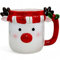 MIJOMA Weihnachtstasse – Bezaubernde Keramik-Tasse mit weihnachtlichem 3D-Design – Perfekt für Heiß- & Kaltgetränke – 300ml – Teetasse Kaffeebecher und Küchendekoration (Rentier)
