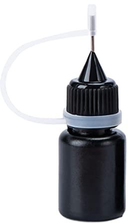 Rullstämpel påfyllningsbläck – 5 ml stämpeldyna bläckpåfyllning, svart bläckolja påfyllning för stämpling, praktiska stämpelrullstillbehör, snabbtorkande bläck för gummistämpeldyna, fet och långvarig