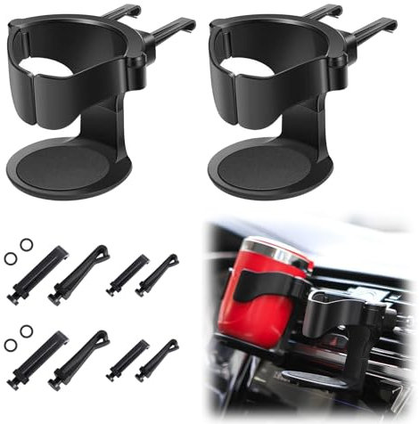 CATELL 2 Stück Getränkehalter Auto, Becherhalter Auto Universell Auto getränkehalter Getränkehalter Auto Lüftung Auto Becherhalter mit Auto Belüftungs Clips für Getränke Kaffeebecher Aschenbecher