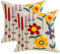 KIJING Lot de 2 housses de coussin brodées pour canapé, salon, chambre à coucher, décoration d'intérieur, décoration de fête et de fête (lavande)