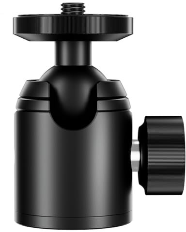 Yominerr Mini Trípode con Rótula Esférica K-18 de 1/4 Pulgada con Rosca y de 360 Grados, Ideal para Extensión de Cámara, Flash, Teléfono Móvil y Selfies.