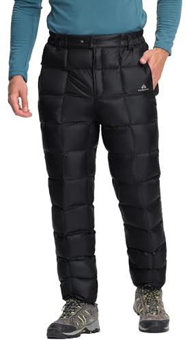 Pioneer Camp Pantalones de plumón para hombre, gruesos y cálidos, ultraligeros, esquiar, calor térmico, para exteriores, a prueba de viento, pantalones de invierno, perfectos para condiciones