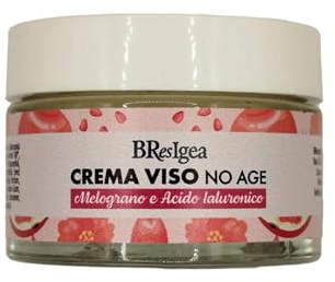 BResIgea Ansiktskräm NO AGE granatäpple och hyaluronsyra – vacker hud – fröoljor Adansonia digitata, hasselnöt, taggig argania, Europaea, antioxidanter -50 ml - tillverkad i IT organisk vegan