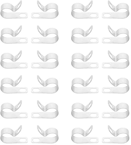 VILLCASE Lot de 120 Colliers de Serrage en Aluminium et 304 Inox Fixation 12 MM d'Épaisseur 05 MM Pinces pour Câbles Isolés Résistantes aux Intempéries Clips Câbles Métalliques pour