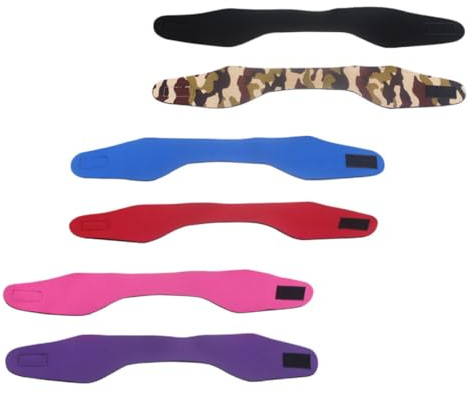 LIGIGWASH Diadema Deportiva de Neopreno para Mujer, 6 Piezas Colores Variados Grandes, Protectores de Oídos para Natación y Ducha, Banda Ajustable para Yoga y Deportes Acuáticos