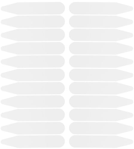 Amosfun Stecche per Colletto Prevengono Irritazioni della Pelle in ABS Bianco 100 Pezzi Bordi Arrotondati e Offrono Comfort Durante L'uso per Camicie da Uomo