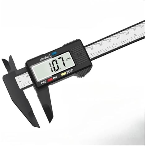 Digital Bromsok, 100/150 mm digital skjutmått Vernier-skjutmått mätverktyg for snickeriverktyg med kolfiberurtavla och elektronisk linjal(Digital Black 150mm)