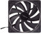 UNYKAch Ventilador 140mm Silencioso para PC – 1000 RPM, 19 dBA, 3 Pines, 12V, Negro, 9 Aspas, Refrigeración Eficiente para Caja de Ordenador – PN: 51790