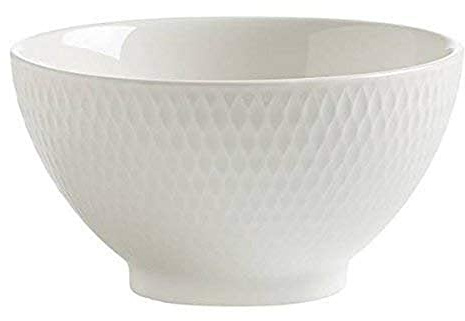 Maxwell & Williams Basics diamants Bol à riz, Blanc, 10 cm