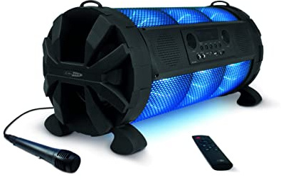 Caliber Karaoké complet - Haut parleur avec microphone - Avec HDMI, RCA, Scart et USB - Autonomie 8h - 60W - Avec courroie de transport - Multicolore - 620 x 260 x 295 mm