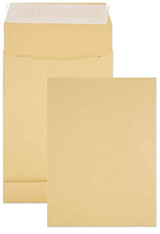 Netuno 50 braune Faltenversandtaschen B5 176× 250 mm 120g erweiterbare Kapazität Versandtaschen mit Falten erweiterbar braune Umschläge mit Stehboden für Broschüren Dokumente