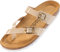 Palado Pantoletten Damen Cres Lack – bequeme Sandalen Made in Spain - Hausschuhe mit dampfendem Kork-Fußbett - modische Sommerschuhe Cream UK9,5 - EU43