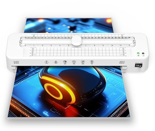 Laminiergerät A3 für A3 A4 A5 A6 A7 mit Laminierfolien, Heiß und Kalt Laminiergerät mit Papierschneider, Laminiermaschinen für Zuhause, Schule, Büro