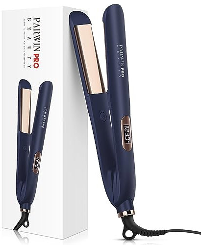 32 MM Lisseur Cheveux, PARWIN PRO BEAUTY 2 en 1 Lisseur Boucleur Cheveux, Fer à Lisser avec Revêtement en Nano Titane, Plaque chauffante glissante, Lisseur de voyage, avec écran LCD, 130℃-230℃