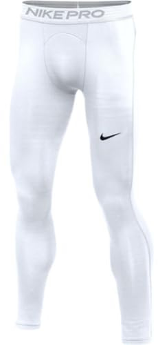 Nike Mens Pro Warm Training Tight (Medium, White)