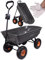 Sunwaal Gartenwagen, Transportanhänger, Handwagen mit Kippfunktion Biz zu 300kg, Volumen 75 L, Kippwagen, Pendelachse, aufblasbare Räder