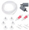 Xinjoduz 15 PCS 4 m Airline Tubing Standard Aquarium Air Pump Accessories Set with Air Stone Cylinders Connectors Suction Cups and Check Valves for Fish Tank Aeration Setup (Clear)