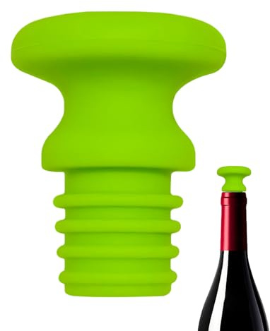 Holdes Tapón de silicona para botellas de vino, repuesto de corcho de vino, accesorios de cocina aptos para uso alimentario para botellas de champán y hogar, soluciones de cierre flexibles