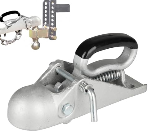 Enganche De Bola De Remolque para Remolques, Soporta hasta 2000 Kg Acero Fundido Enganche Universal para Coches para Tubo Cuadrado De 70 mm Robusto De Bola De Remolque para Remolques Y Caravanas