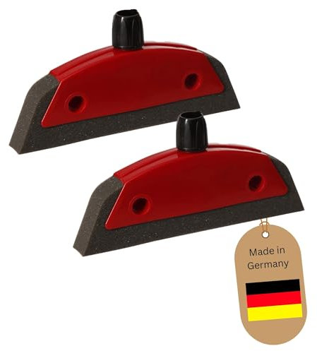 Novaliv 2er Set Schaumstoffbesen mit Abzieher Besenkopf Gummi Friseurbesen Schwarz Noppenbesen Hundehaarentferner Broom Parkett Besen für Drinnen Teppichbesen Bodenabzieher Haushaltsbesen Wunderbesen