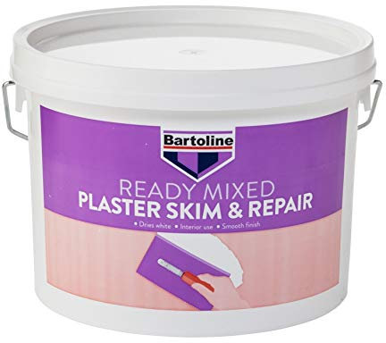 Bartoline Ready Mixed Plaster Skim and Repair 5L, Easy Application Plaster for Wall and Ceiling Repairs