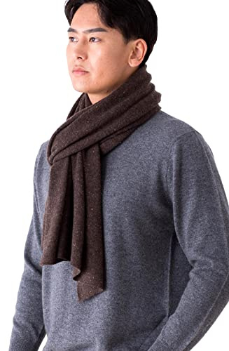 Prettystern Ren kashmir extra lång varm enfärgad wrap, Blanda brun, 44930