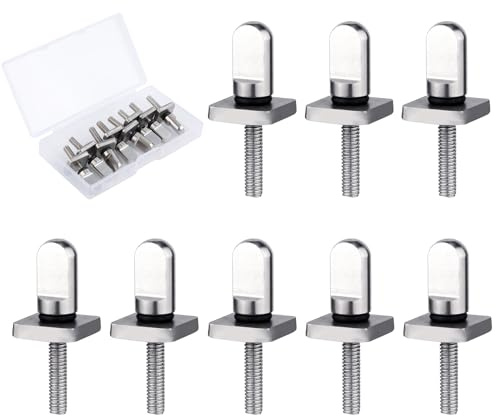 PEUTIER 8 Tornillos de Aleta de Acero Inoxidable 316, Tornillos de Aleta para Tabla de Surf con Juntas Tóricas Tabla de Remo Reemplazo de Aletas para Tabla de Remo Sup Longboard Surf Accesorios
