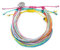SINGULARU - Pack 3 Pulseras Color Rainbow. Acero y Cordón. Joyas Para Mujer.