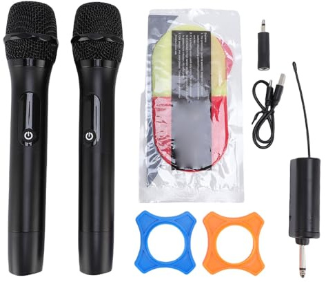 Denash de Micrófono Inalámbrico de Micrófono Inalámbrico, Múltiples Puntos de Frecuencia, Transmisión de 30 M, Sonido Transparente, Rendimiento Estable, Adecuado para Canto de Karaoke