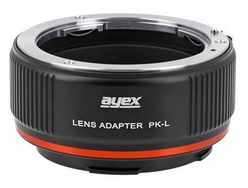 ayex PK–L Mount objektivadapter kompatibel med Pentax K-objektiv, kompatibel med Panasonic L-Mount kameror