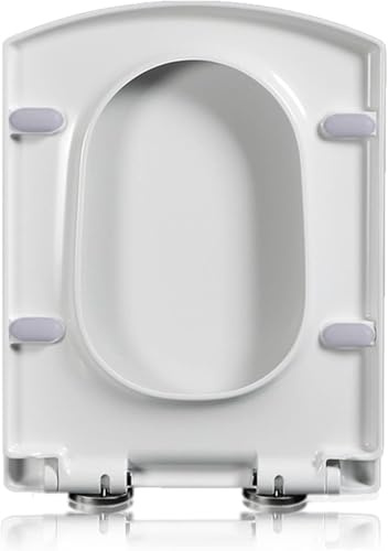 Asiento de inodoro de cierre suave con mecanismo de liberación rápida, fácil instalación, diseño duradero, ajuste universal para inodoros estándar