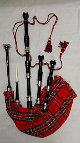 Cornamusa per principianti, in palissandro con supporti argentati, borsa per il trasporto (Pride of Scotland)