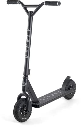 Osprey Dirt Scooter | for Adults and Beginners Scooter with Chunky Road Tyre Off Road All Terrain Pneumatic Trail Tires and Aluminium Deck, Multiple Colours, Black, 53 x 85 x 88 cm