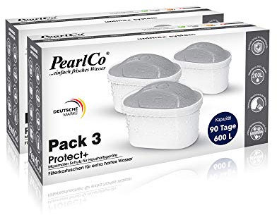 PearlCo - Protect+ unimax Pack 6 Filterkartuschen für sehr hartes Wasser - passt zu Brita Maxtra