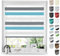 Tom'Shop® Doppelrollo DuoRollo [Grau & Blau & Weiß, 55cm x 150cm] Duo Rollos für Fenster Klemmfix ohne Bohren mit Klämmträger Fensterabdeckung Fensterrollo leichte Montage