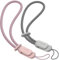 SURPHY 2 Stück Handykette Kurz Universal, Verstellbares Handy Handschlaufe Handyanhänger Handyband Schlüsselband für Airpods Handyhülle USB-Stick Kamera Schlüsselanhänger, Rosa & Grau